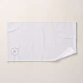 Elegant monogram lichtgrijs geometrisch patroon bad handdoek (Handdoek)