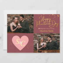 Elegant Monogram Liefde Valentijnsdag paar foto