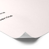 Elegant Monogram Lightroze Roségoud Prijzenlijst Poster (Hoek)