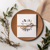 Elegant, Monogram, Lijnkunstblad, Bruiloften Rubberstempel