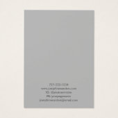 Elegant Monogram Logo Gold Grey Earning Display Visitekaartje (Achterkant)