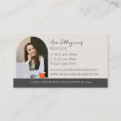 Elegant Monogram Logo Neutral Professional Visitekaartje (Voorkant)