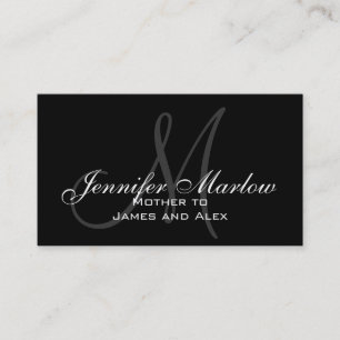 Elegant Monogram mammie Calling Card Contactkaartje