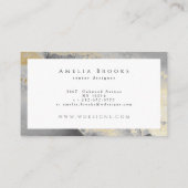 Elegant Monogram Marble Modern Chic Designer Visitekaartje (Achterkant)