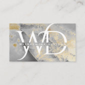 Elegant Monogram Marble Modern Chic Designer Visitekaartje (Voorkant)