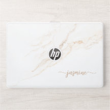 Elegant monogram marble stone Laptop skin