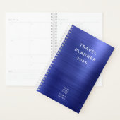 Elegant Monogram Marine Blauw Reizen Planner (Display)