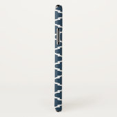 Elegant Monogram Marine Green Quatrefoil en Name Case-Mate iPhone Case (Achterkant / rechts)