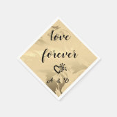 Elegant monogram marmer goud servet (Hoek)