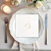 Elegant Monogram met Bloemen Lijst Folie Servetten