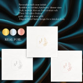 Elegant Monogram met Bloemen Lijst Folie Servetten