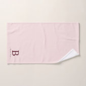 Elegant Monogram met Blos Bad Handdoek (Handdoek)