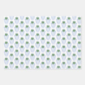 Elegant monogram met groene boog Kerstmis Inpakpapier Vel (Voorkant 3)