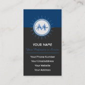 Elegant monogram met twee kleuren en beroep! visitekaartje (Achterkant)