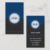 Elegant monogram met twee kleuren en beroep! visitekaartje (Voorkant / Achterkant)