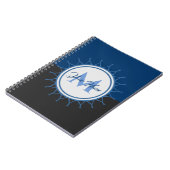 Elegant monogram met twee kleuren intens! notitieboek (Linkerzijde)