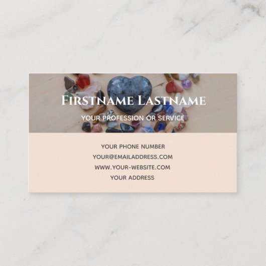 Elegant monogram met twee tongen kleine kristalapp visitekaartje (Achterkant)