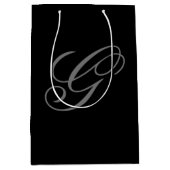 Elegant Monogram Middelgrote Gift Bag Medium Cadeauzakje (Voorkant)