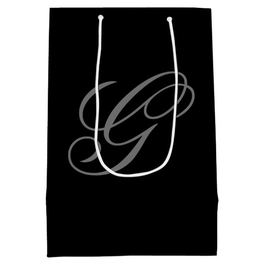 Elegant Monogram Middelgrote Gift Bag Medium Cadeauzakje (Achterkant)