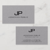 Elegant monogram minimaal moderne Sjabloon Visitekaartje (Voorkant / Achterkant)