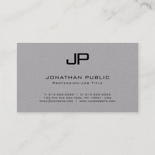 Elegant monogram minimaal moderne Sjabloon Visitekaartje (Achterkant)