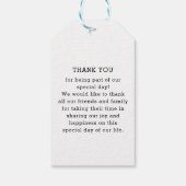 Elegant Monogram Minimale Lijnkunst Cadeaulabel (Achterkant)