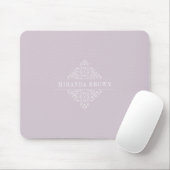 Elegant Monogram Minimalist Dusty Paars Classy Muismat (Met muis)