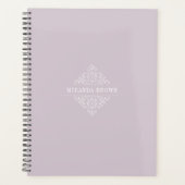 Elegant Monogram Minimalist Dusty Roos Classy Planner (Voorkant)