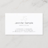 Elegant Monogram Minimalist Plain Luxury Trendy Visitekaartje (Voorkant)