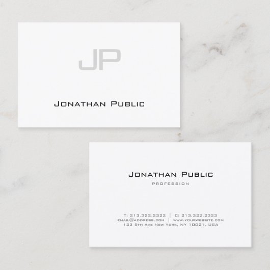 Elegant monogram minimalistisch design rendy Moder Visitekaartje (Voorkant / Achterkant)