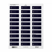 Elegant monogram minimalistisch donker marine RSVP Etiket (Full Sheet)