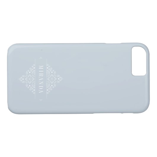 Elegant monogram minimalistisch grijs simpel Case-Mate iPhone case (Achterkant (Horizontaal))