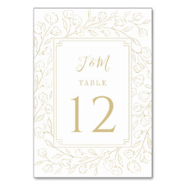 Elegant Monogram Minimalistisch Klassic Floral Wed Kaart