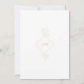 Elegant Monogram Minimalistisch Klassic Floral Wed Kaart (Achterkant)