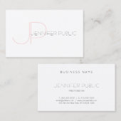 Elegant monogram minimalistisch modern eenvoudig p visitekaartje (Voorkant / Achterkant)