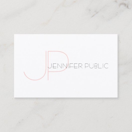 Elegant monogram minimalistisch modern eenvoudig p visitekaartje (Voorkant)