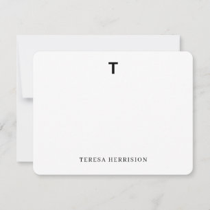 Elegant Monogram Minimalistisch modern fotontwer Notitiekaartje