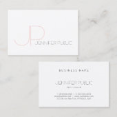 Elegant monogram minimalistisch platte moderne een visitekaartje (Voorkant / Achterkant)