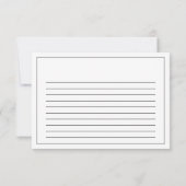 Elegant Monogram Minimalistisch Ruled Index Note K Bedankkaart (Achterkant)