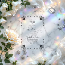 Elegant monogram minimalistische bruiloft