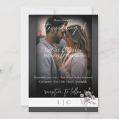 Elegant monogram minimalistische donkergrijze kall kaart (Voorkant)