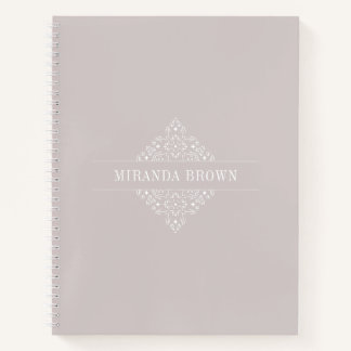 Elegant Monogram Minimalistische Eenvoudige Kassin Notitieboek