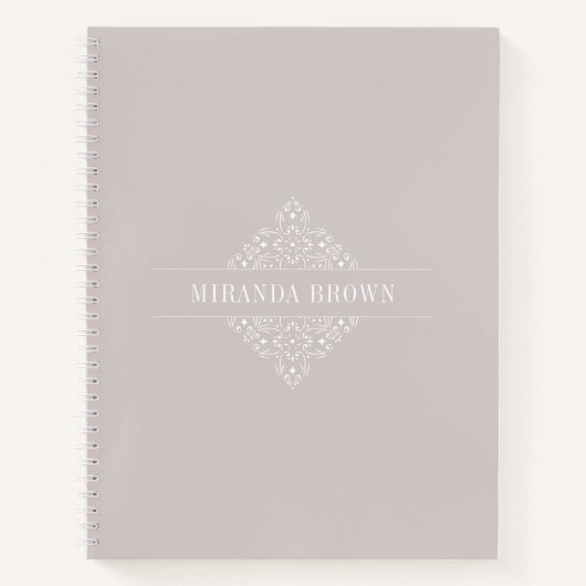 Elegant Monogram Minimalistische Eenvoudige Kassin Notitieboek (Voorkant)