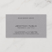 Elegant Monogram Minimalistische Sjabloon Luxurie Visitekaartje (Achterkant)