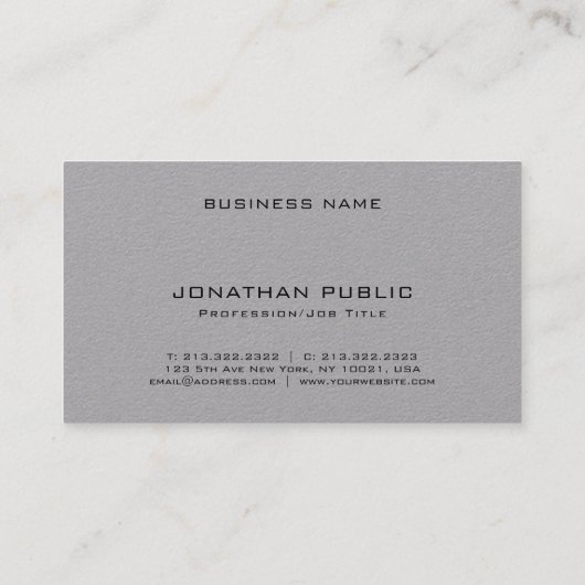 Elegant Monogram Minimalistische Sjabloon Luxurie Visitekaartje (Achterkant)