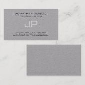 Elegant Monogram Minimalistische Sjabloon Luxurie Visitekaartje (Voorkant / Achterkant)