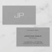 Elegant monogram minimalistische Sjabloon Modern Visitekaartje (Voorkant / Achterkant)