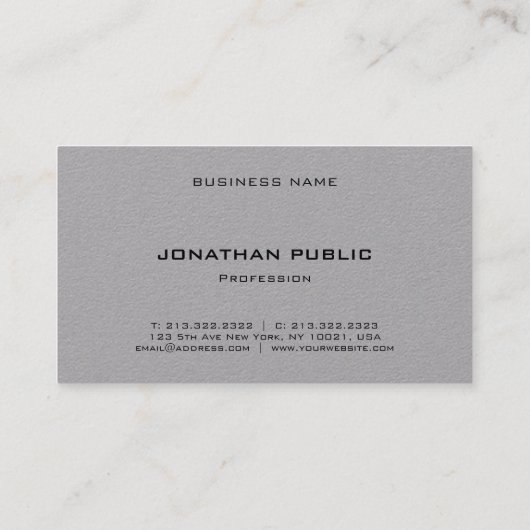 Elegant monogram minimalistische Sjabloon Modern Visitekaartje (Achterkant)