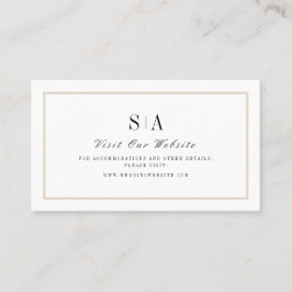 Elegant monogram minimalistische website Kaart inv Plaatskaartje