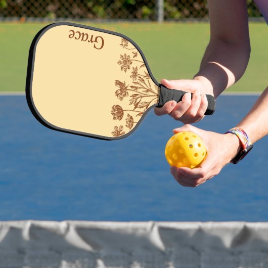 Elegant monogram - Minimalistische Wildflower Pickleball Paddle (Insitu)